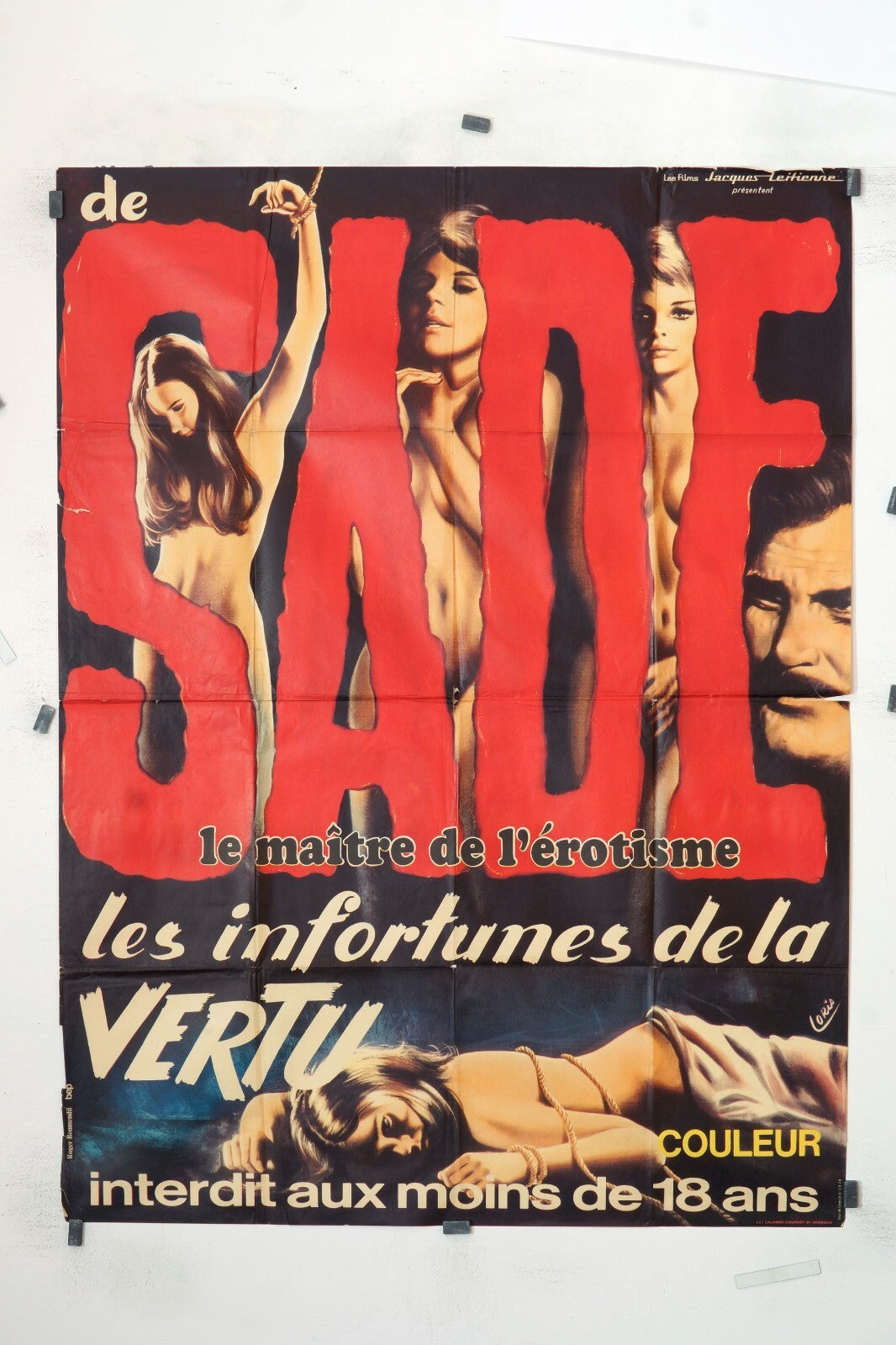JUSTINE OU LES INFORTUNES DE LA VERTU, 1969, ORIGINAL 120x160, JESS FRANCO