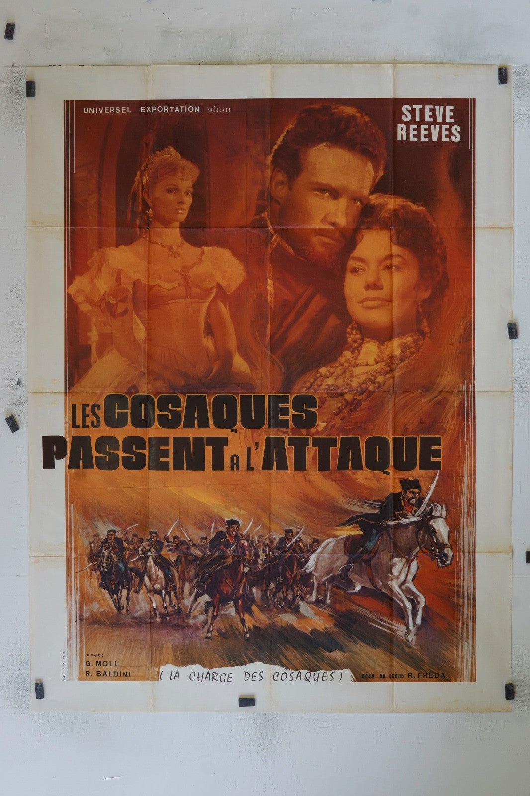 LES COSAQUES PASSENT À L’ATTAQUE STEVE REEVES MOVIE POSTER ORIGINAL 120x160