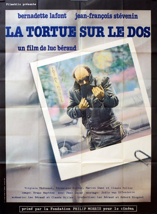 LA TORTUE SUR LE DOS MOVIE POSTER ORIGINAL 120x160  BERNADETTE LAFONT