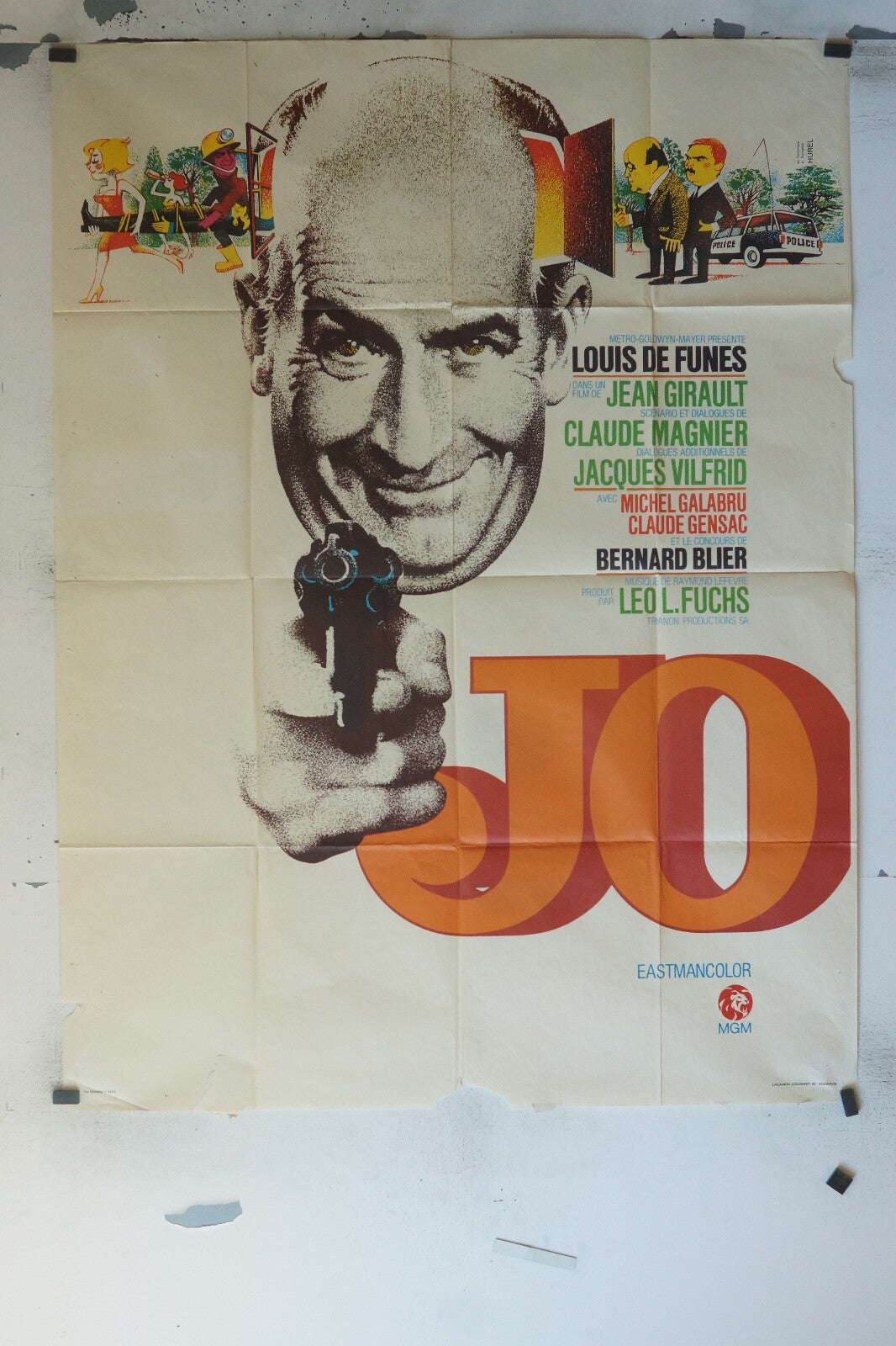 JO MOVIE POSTER ORIGINAL 120x160 LOUIS DE FUNÈS