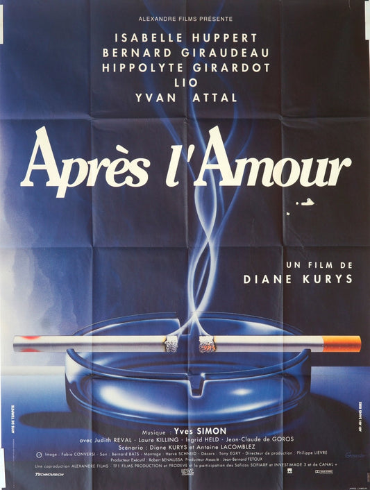 APRÈS L’AMOUR ISABELLE HUPPERT MOVIE POSTER ORIGINAL 120x160