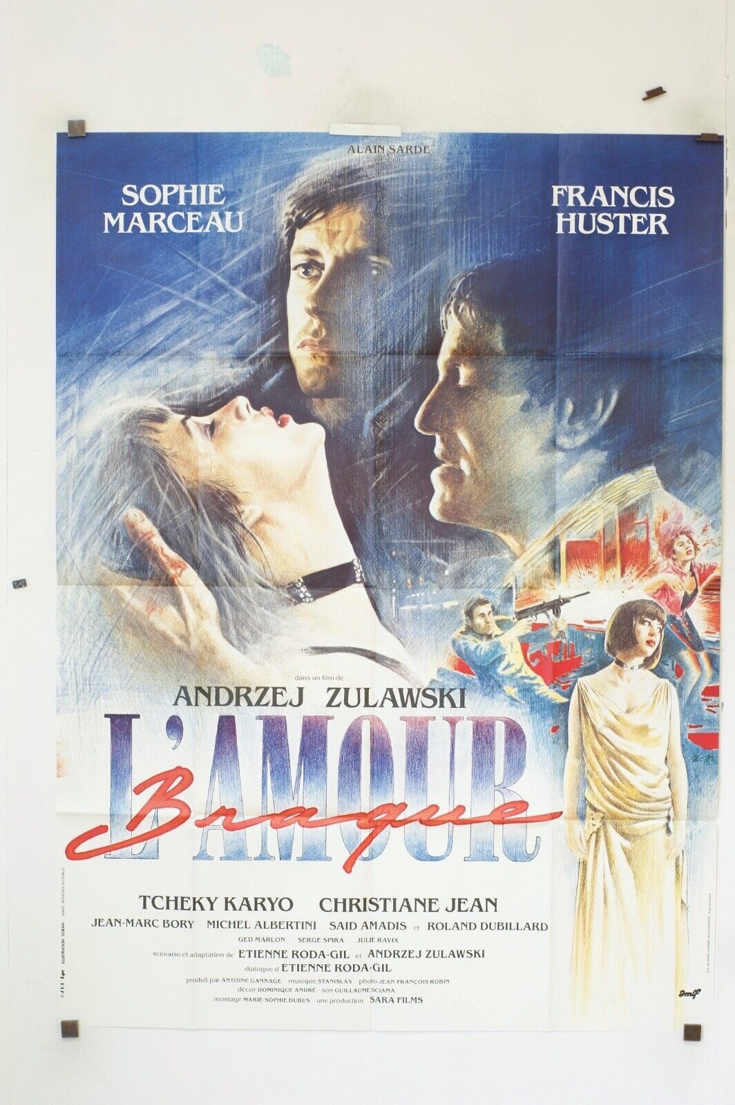 L’AMOUR BRAQUE MOVIE POSTER ORIGINAL 120x160 SOPHIE MARCEAU
