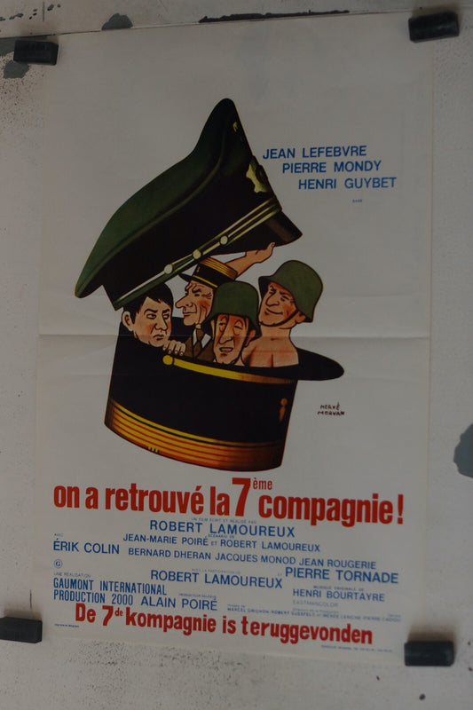 ON A RETROUVE LA 7 EME COMPAGNIE (POSTER ORIGINAL BELGE), 30x55, MONDY