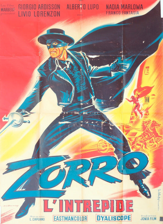 ZORRO L’INTÉPIDE MOVIE POSTER ORIGINAL (120X160) Alberto Lupo