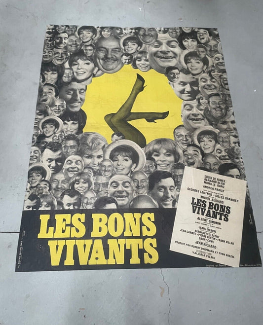 LES BONS VIVANTS, LOUIS DE FUNÈS, MOVIE POSTER ORIGINAL (120X160)