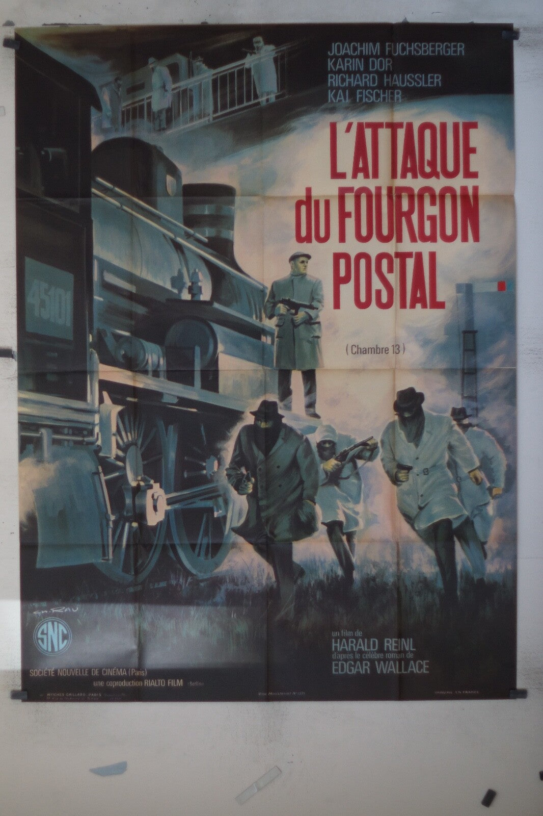  ATTAQUE DU FOURGON POSTAL (L’) movie poster ORIGINAL 120x160, Joachim Fushsberg