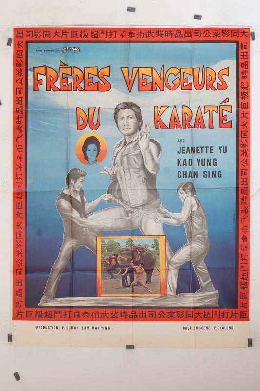 FRÈRE VENGEURS DU KARATÉ MOVIE POSTER ORIGINAL 120x160