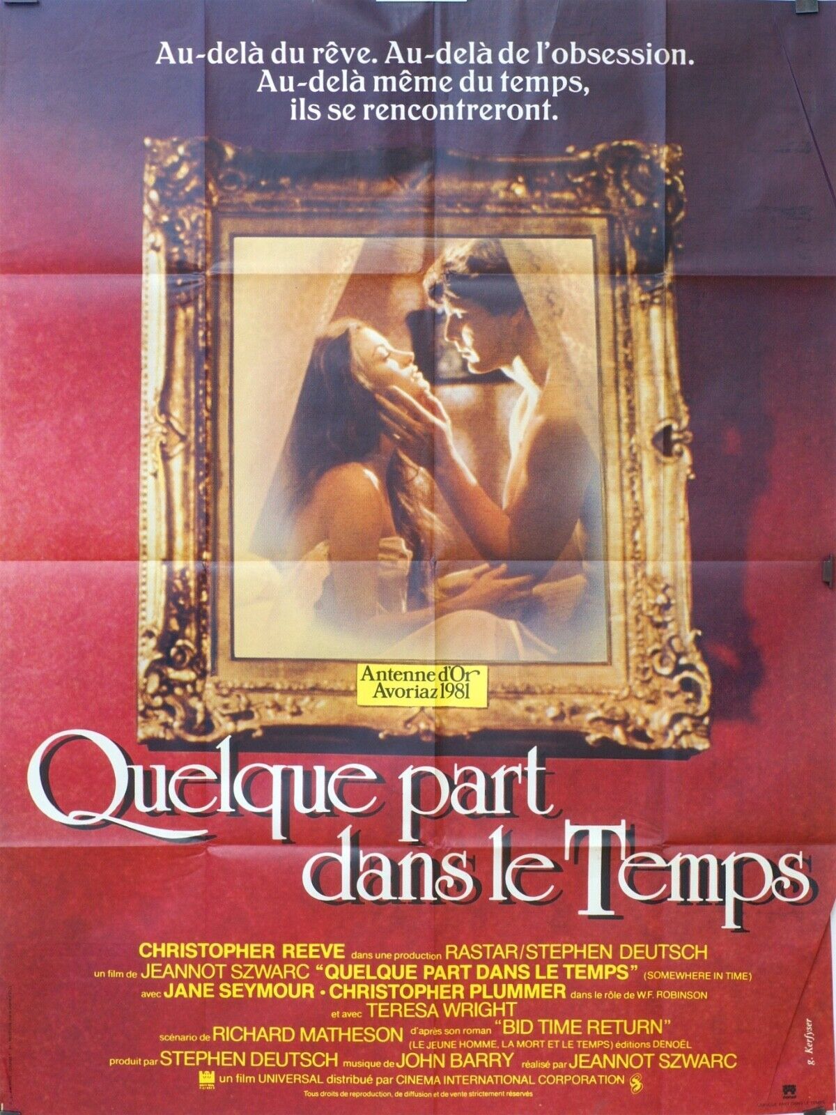 QUELQUE PART DANS LE TEMPS ORIGINAL MOVIE POSTER 120x160 CHRISTOPHER REEVE