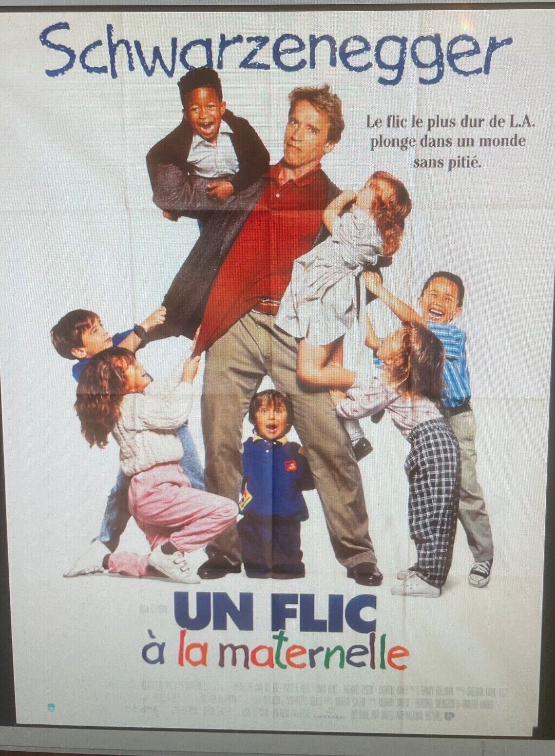 UN FLIC A LA MATERNELLE Original Movie Poster 120X160 SCHWARZENEGGER