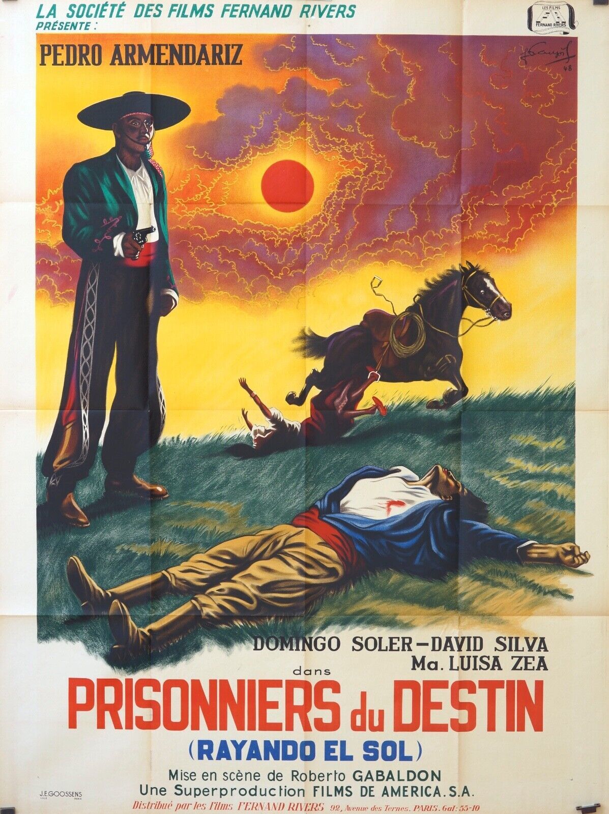 PRISONNIERS DU DESTIN MOVIE POSTER ORIGINAL 120x160 DOMINGO SOLER