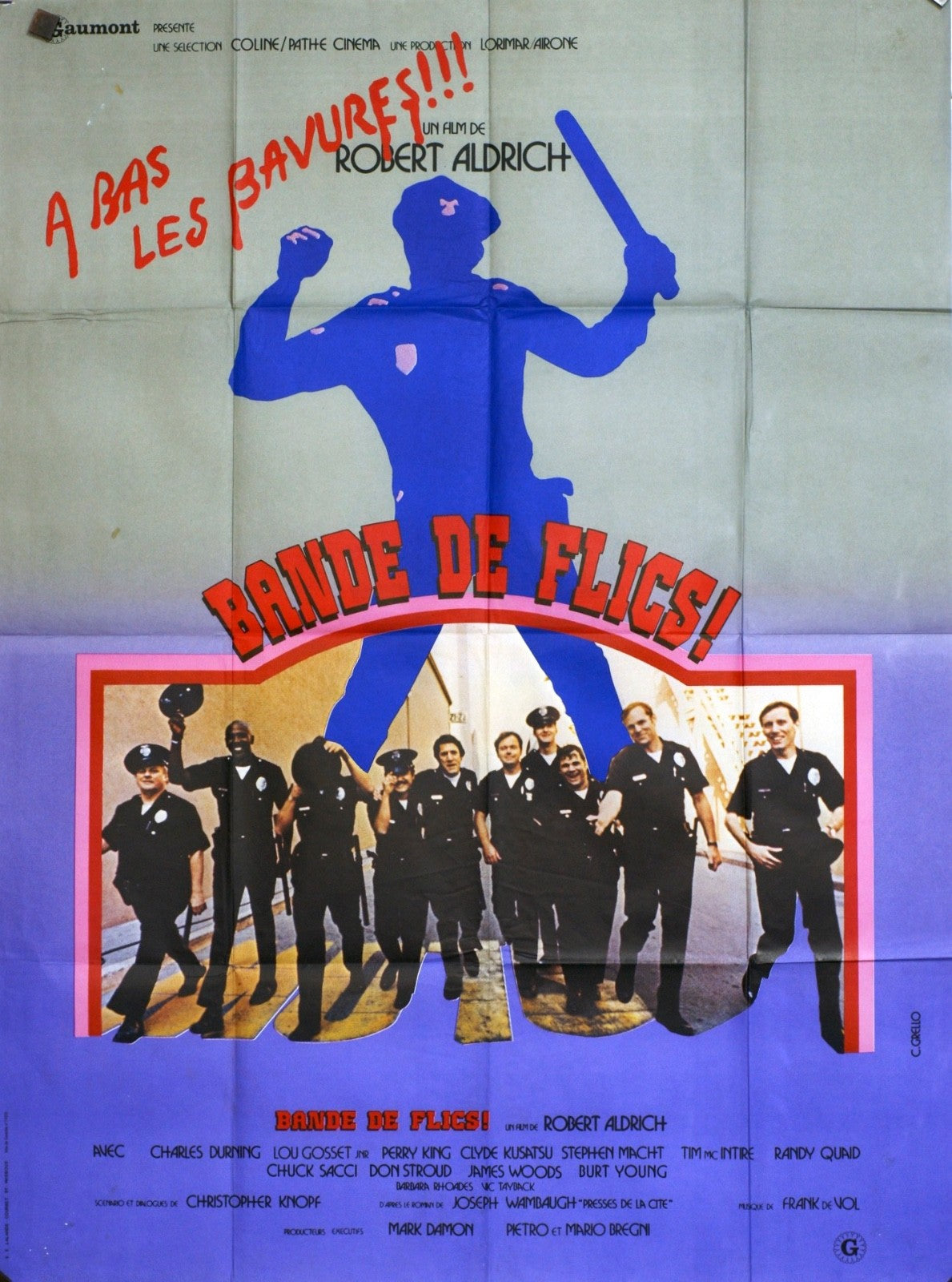 BANDE DE FLICS ROBERT ALDRICH MOVIE POSTER ORIGINAL 120x160