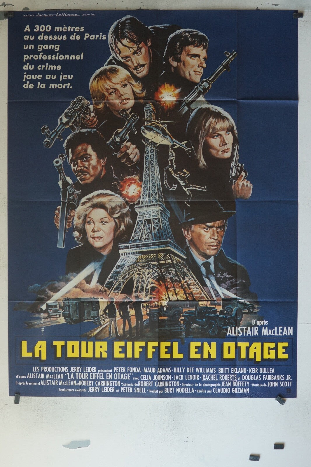 LA TOUR EIFFEL EN OTAGE POSTER ORIGINAL120x160 PETER FONDA – MAUD ADAMS