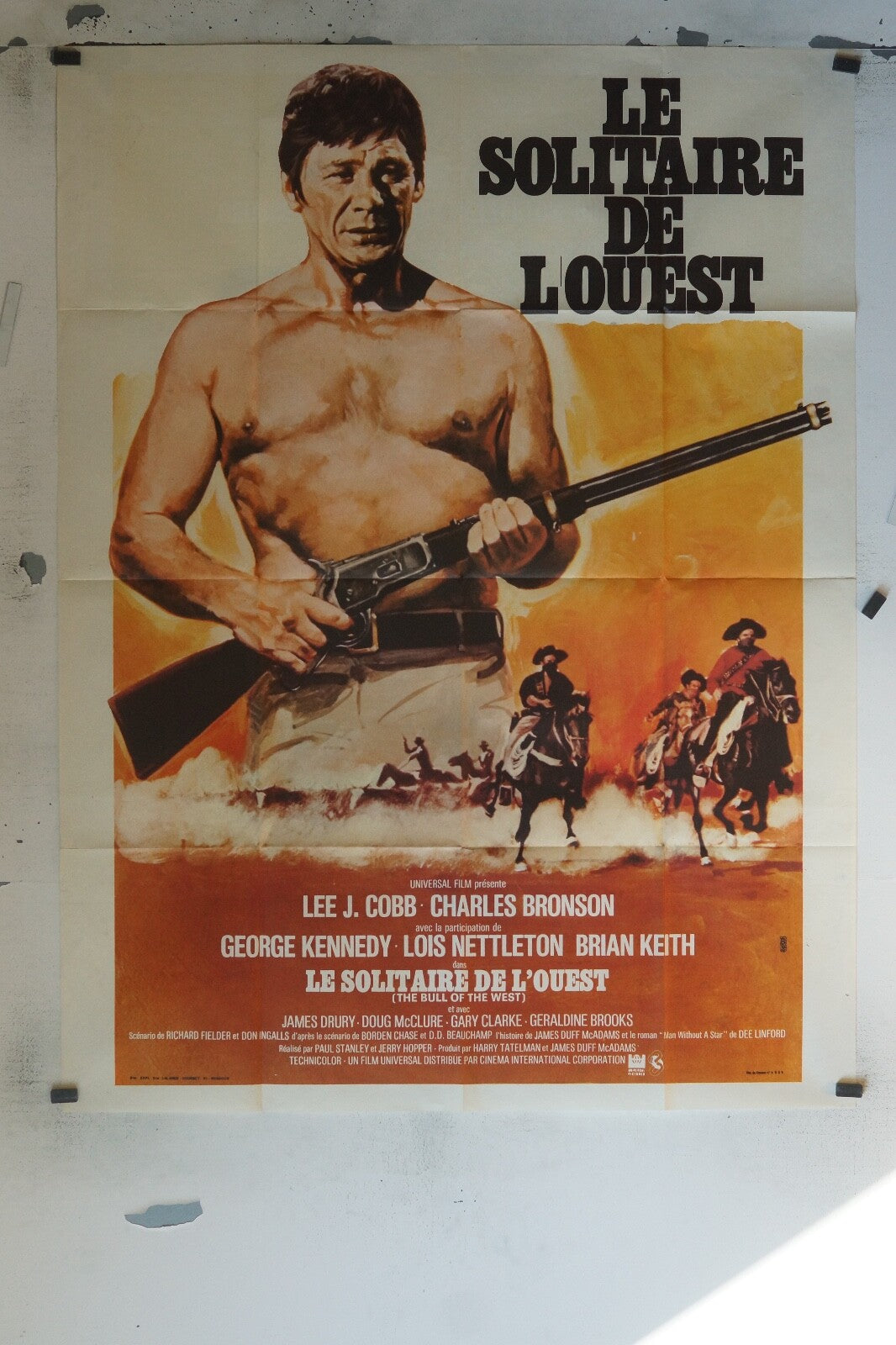 LE SOLITAIRE DE L’OUEST MOVIE POSTER ORIGINAL 120x160 ADRIANO CELENTANO