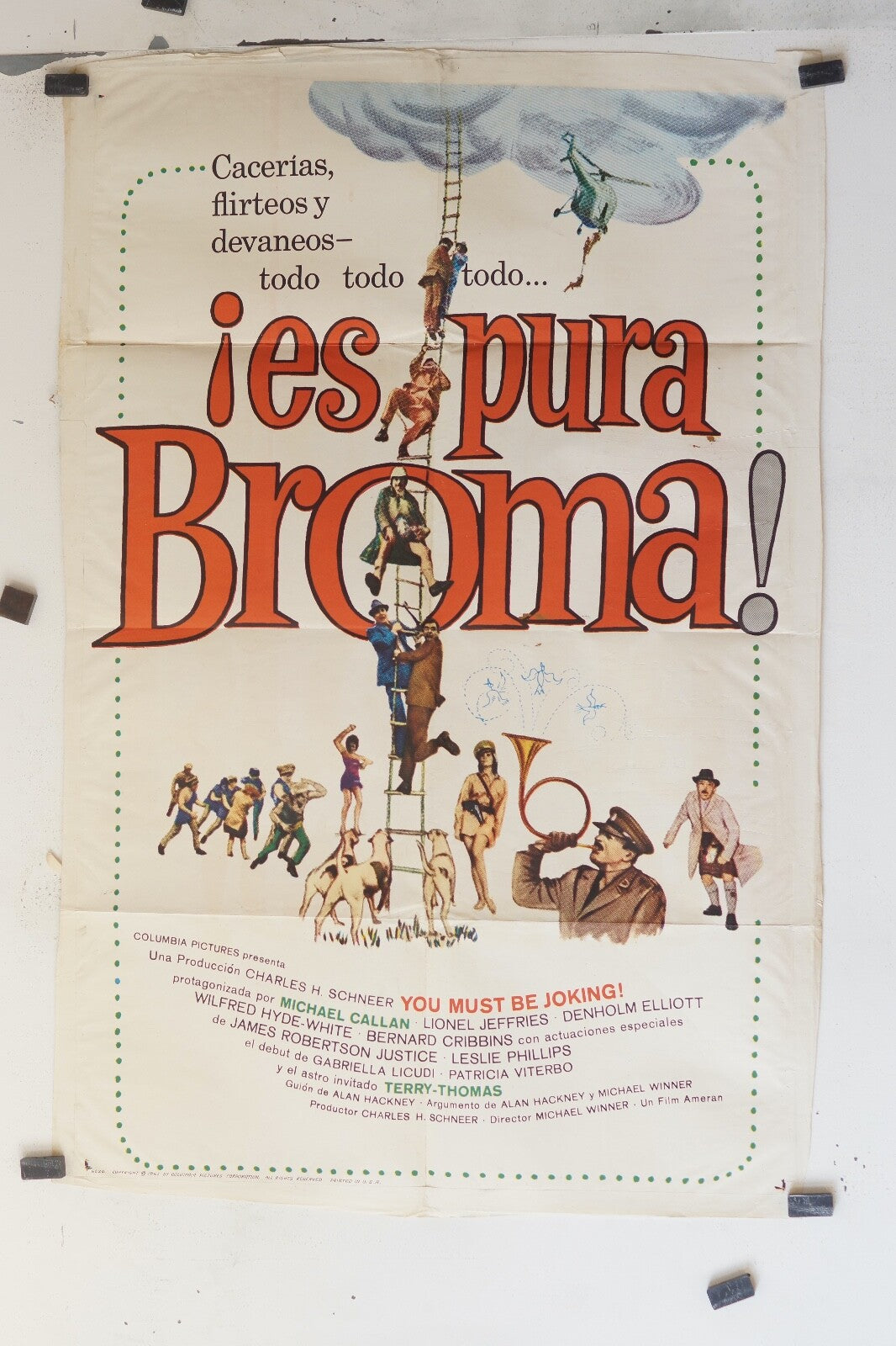 ES PURA BROMA ! (70X100) ORIGINAL MOVIE POSTER LIONEL JEFFRIES, DENHOLM ELLIOTT