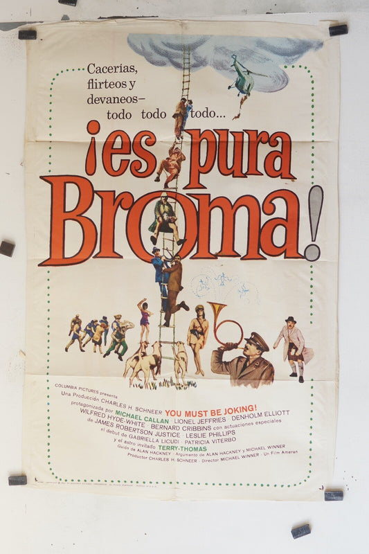ES PURA BROMA ! (70X100) ORIGINAL MOVIE POSTER LIONEL JEFFRIES, DENHOLM ELLIOTT