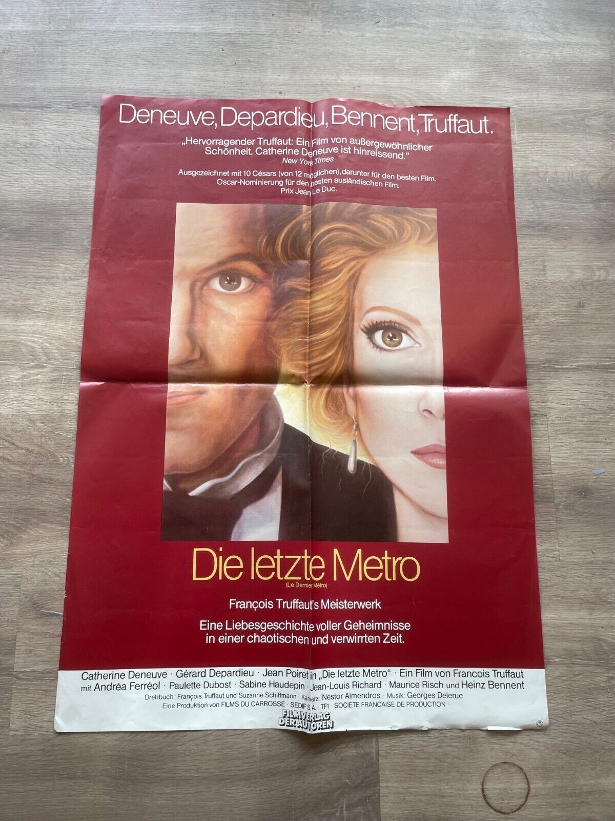 LE DERNIER MÉTRO, DIE LETZTE METRO, movie poster original (60x80) DENEUVE