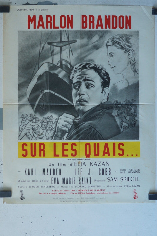 SUR LES QUAIS ORIGINAL POSTER (60X80) MARLON BRANDON
