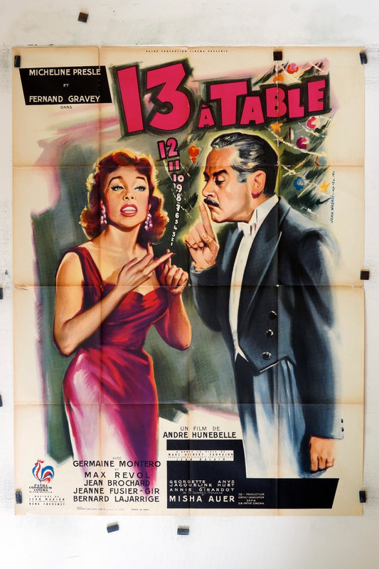 13 À TABLE MICHEL PRESLE POSTER ORIGINAL 120x160 WILLIAM KATT