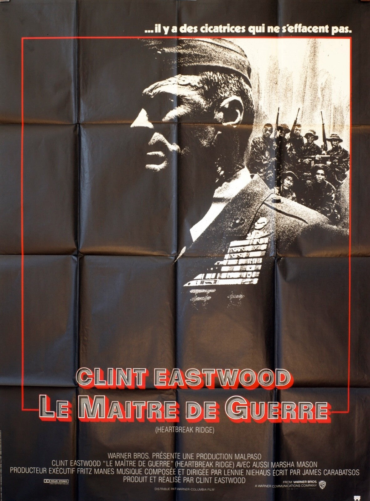 LE MAITRE DE GUERRE ORIGINAL MOVIE POSTER 120X160 CLINT EASTWOOD