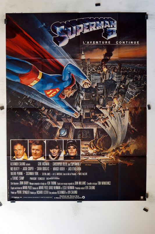 SUPERMAN II CHRISTOPHER REEVE MOVIE POSTER ORIGINAL 120x160