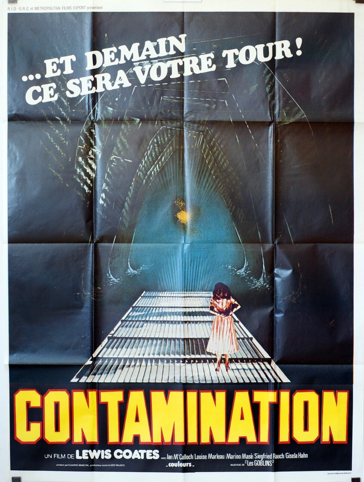 CONTAMINATION MOVIE POSTER ORIGINAL 120x160 CHRISTOPHER WALKEN