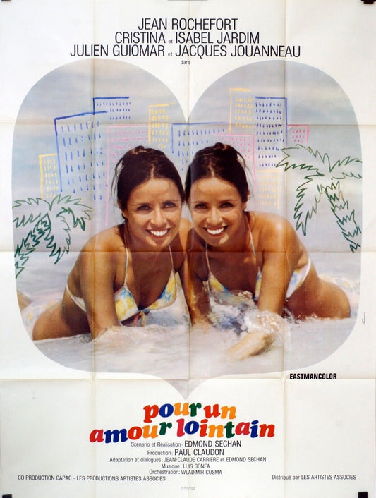 POUR UN AMOUR LOINTAIN ORIGINAL MOVIE POSTER 120X160 JEAN ROCHEFORT