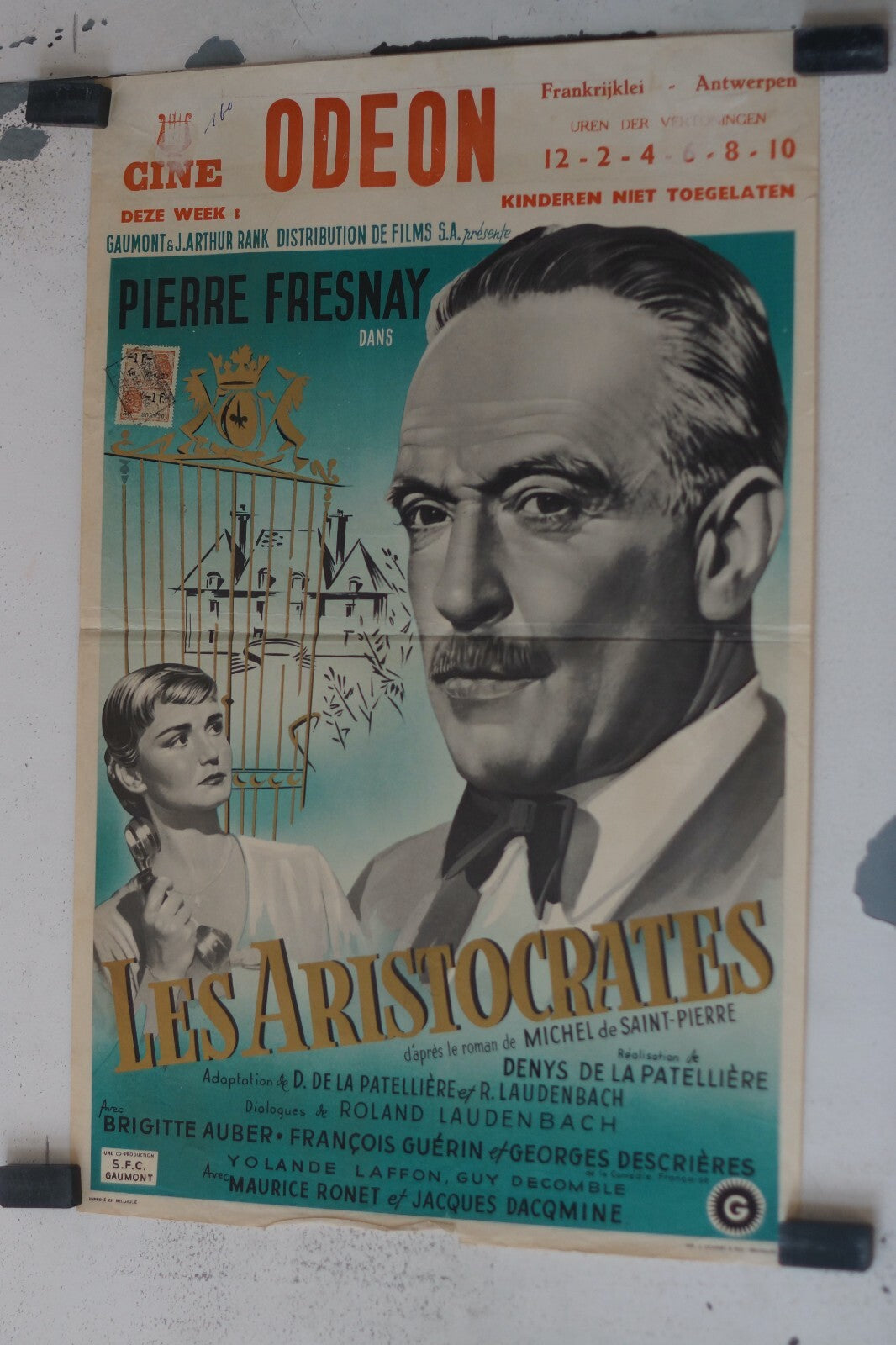 LES ARISTOCRATES (POSTER ORIGINAL BELGE), 30x55, PIERRE FRESNAY