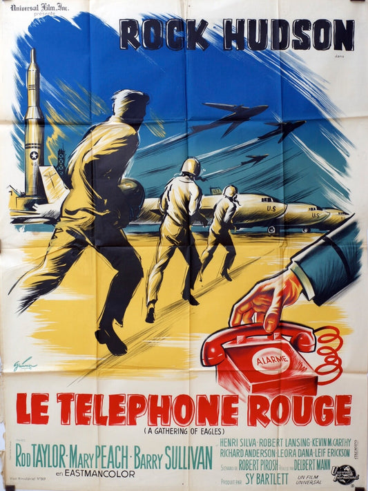 LE TÉLÉPHONE ROUGE MOVIE POSTER ORIGINAL 120x160 ROCK HUDSON