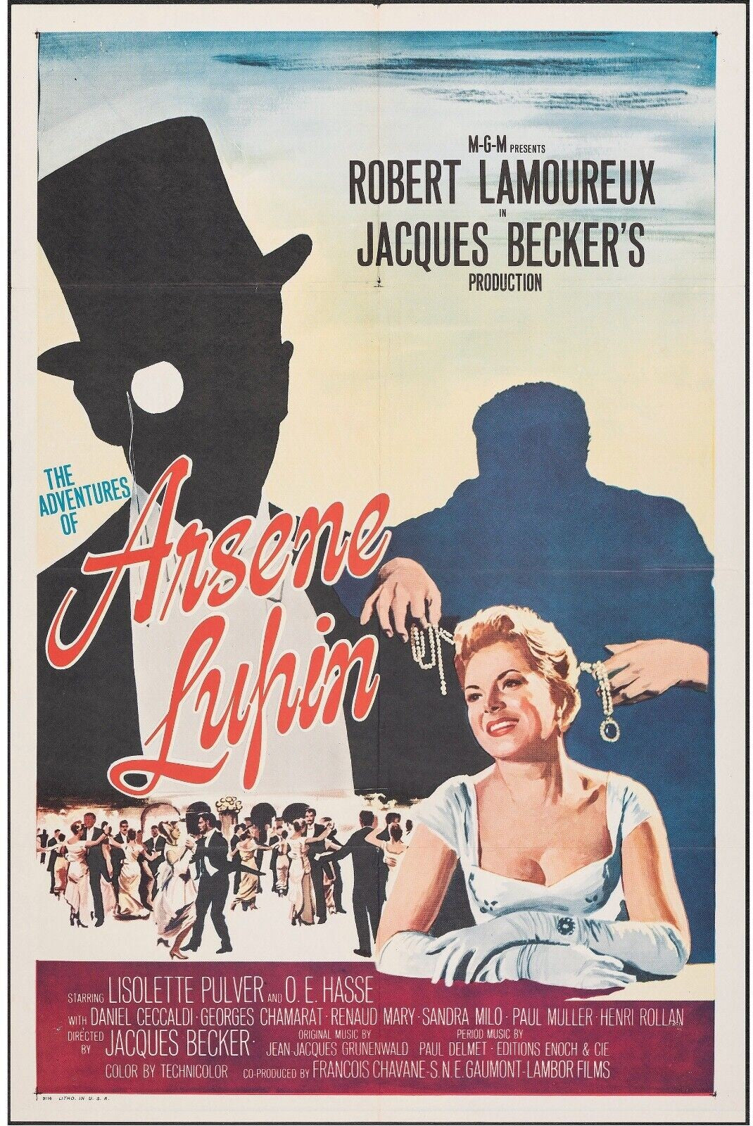 ARSÈNE LUPIN CONTRE ARSÈNE LUPIN MOVIE POSTER ORIGINAL 120x160 JEAN-CLAUDE BRIAL