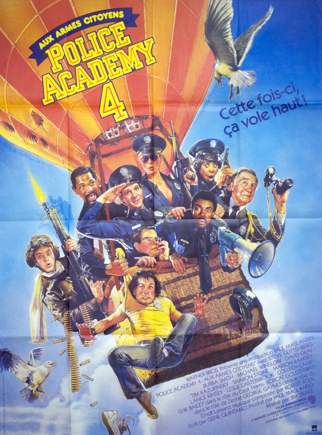 POLICE ACADEMY 4 ORIGINAL MOVIE POSTER 120x160 PIERRE KALFON