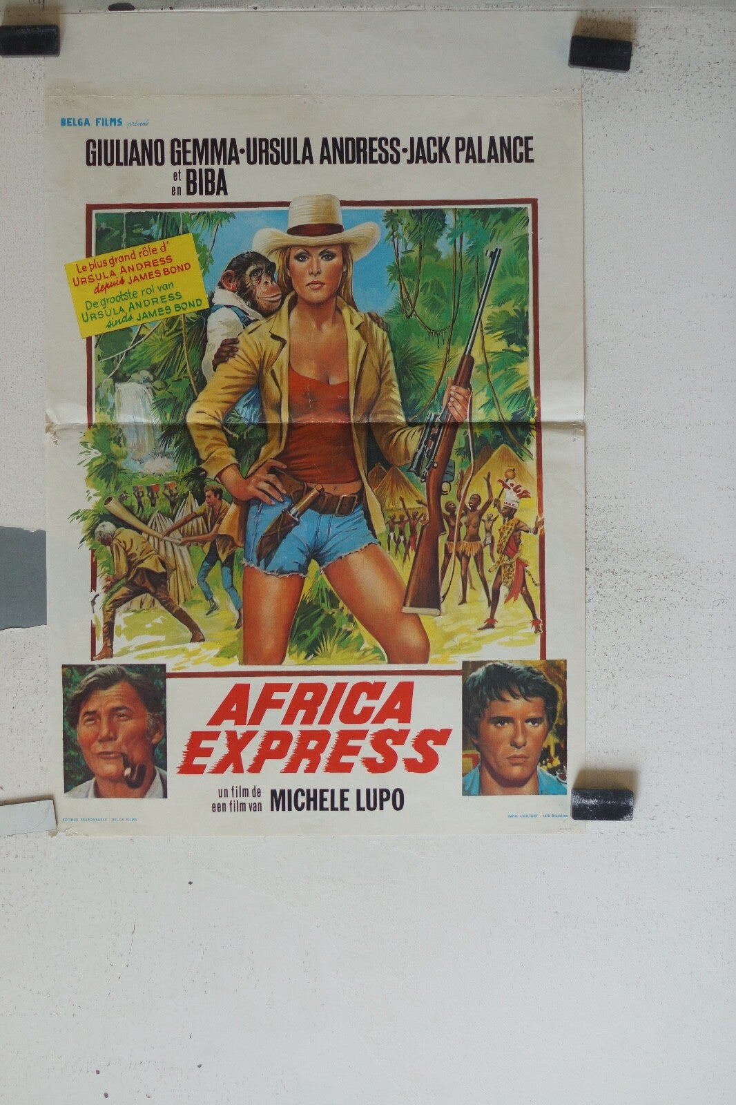 AFRICA EXPRESS (BELGE) MOVIE POSTER ORIGINAL 55x36 Giuliano Gemma