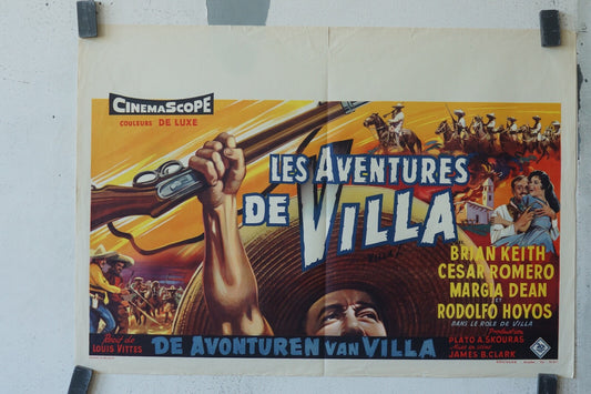 LES AVENTURES DE VILLA (BELGE) POSTER ORIGINAL 38X54 BRIAN KEITH