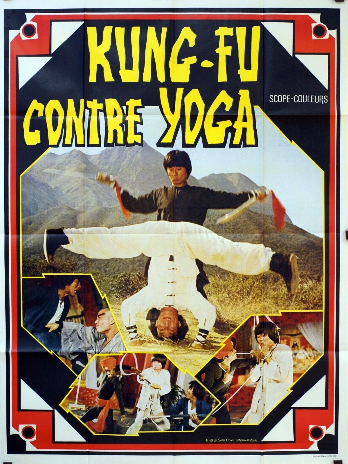 KUNG-FU CONTRE YOGA, KARATÉ, ORIGINAL MOVIE POSTER 120x160