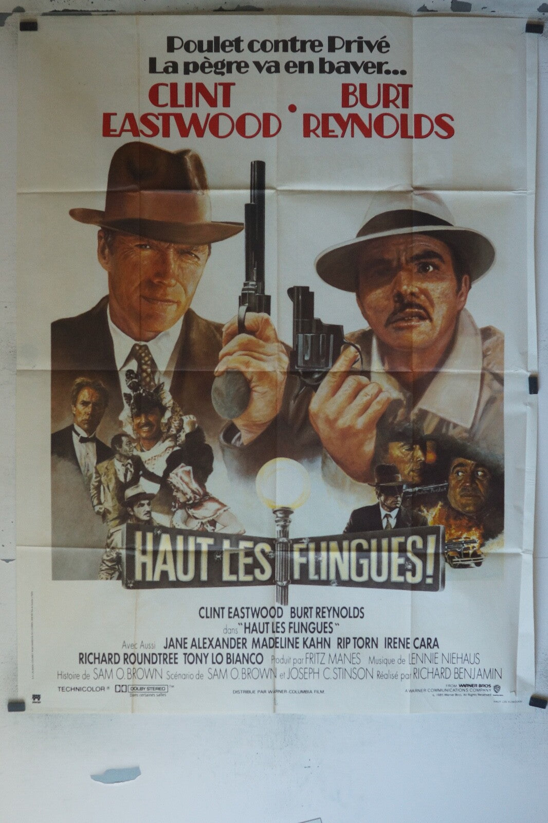 HAUT LES FLINGUES POSTER ORIGINAL 120x160 CLINT EASTWOOD