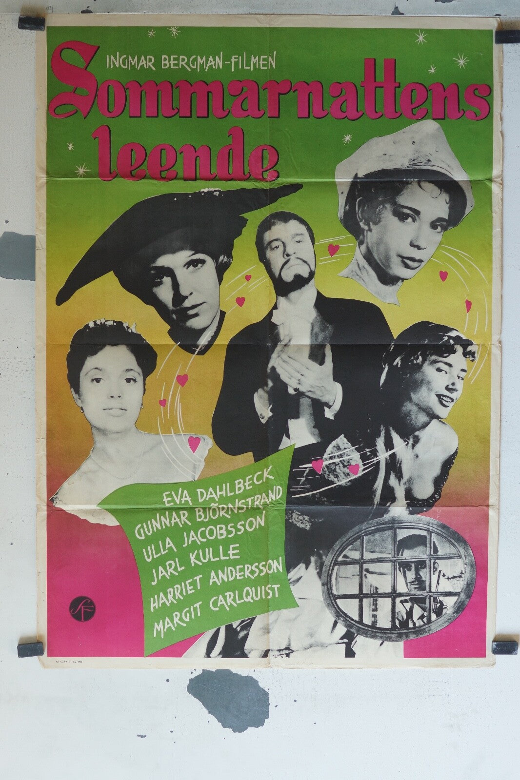 SOMMARNATTENS LEENDE MOVIE POSTER ORIGINAL 71x100 Eva Dahlbeck , Gunnar