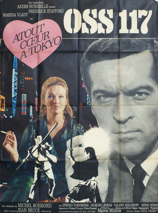 OSS117 ATOUT CŒUR TOKYO ANDRE HUNEBELLE MOVIE POSTER ORIGINAL 120x160