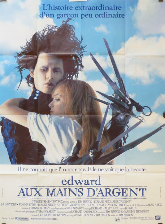 EDWARD AUX MAINS D’ARGENT POSTER ORIGINAL 120x160 JOHNNY DEEP