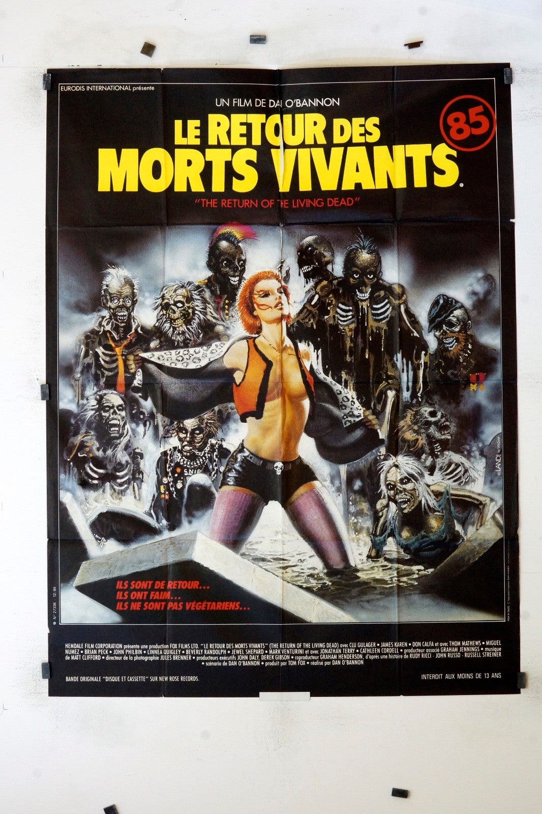 LE RETOUR DES MORTS VIVANTS, 1985 D MOVIE POSTER ORIGINAL (120X160)