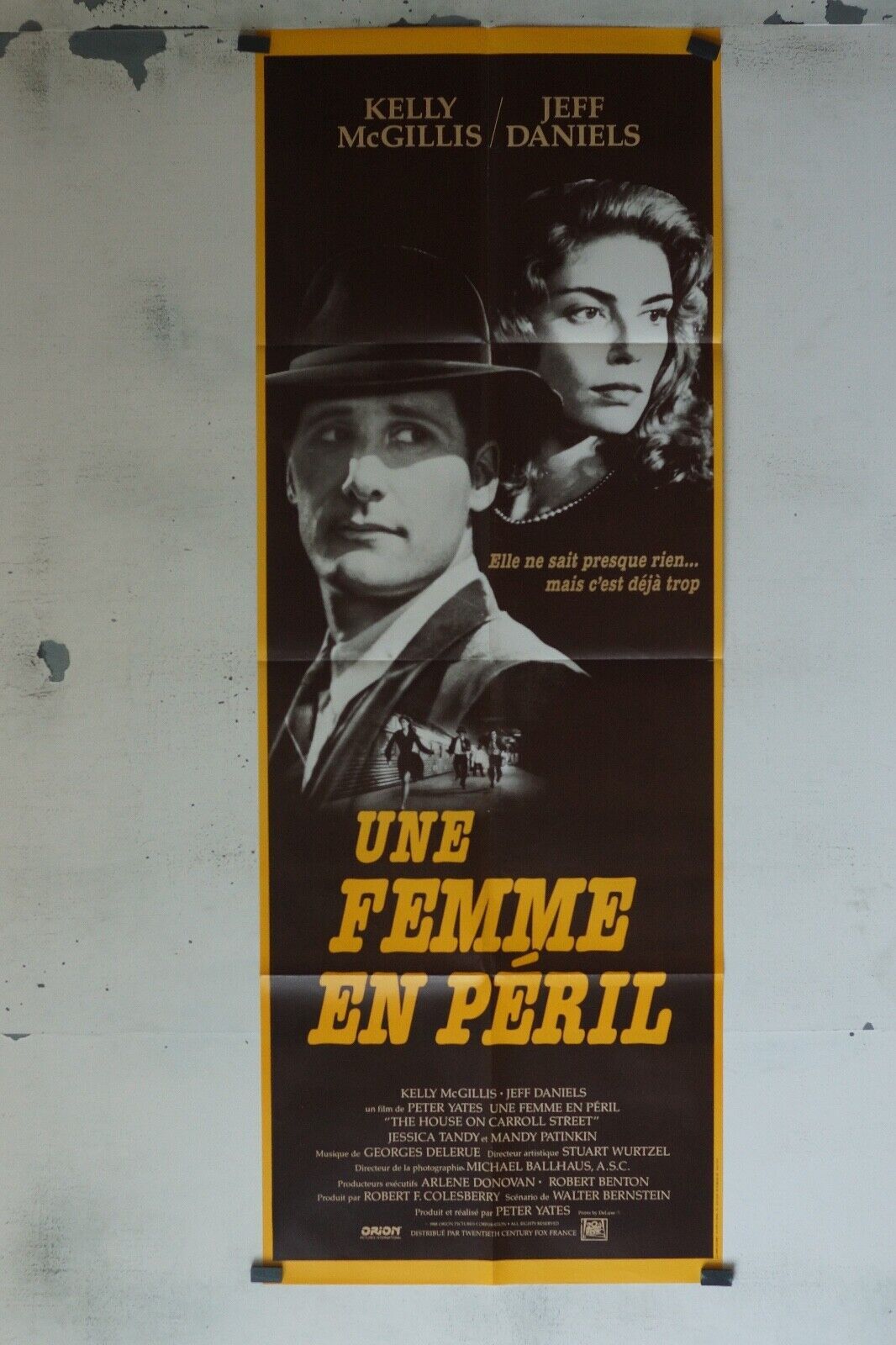 UNE FEMME EN PÉRIL 60x160 ORIGINAL MOVIE POSTER KELLY MC GILLIS