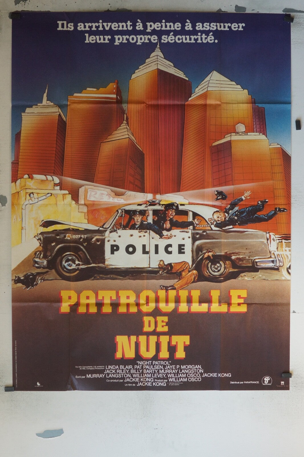 PATROUILLE DE NUIT POSTER ORIGINAL 120x160 LINDA BLAIR