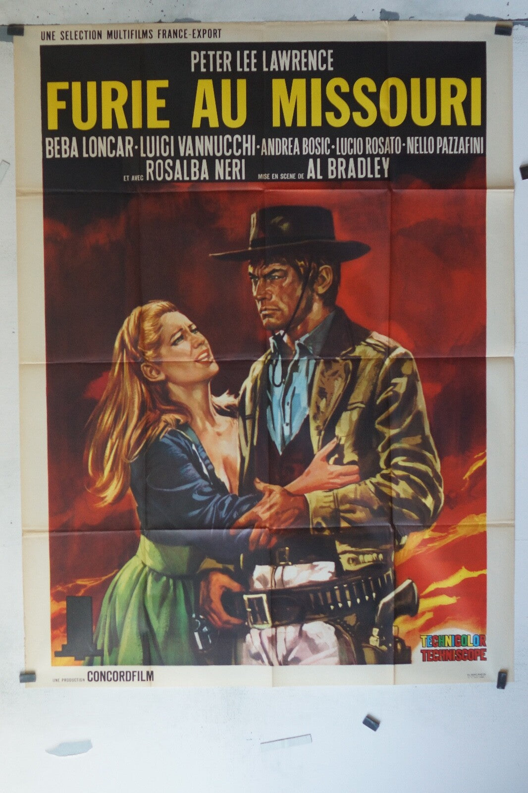 FURIE DU MISSOURI MOVIE POSTER ORIGINAL 120x160 BEBA LONCAR – LUICI VANNUCCHI