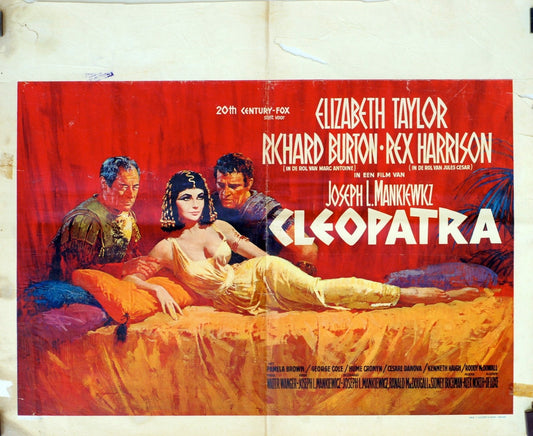 CLÉOPATRE,, (49X59CM ) AFFICHE BELGE FRANK LATIMORE MOVIE POSTER ORIGINAL