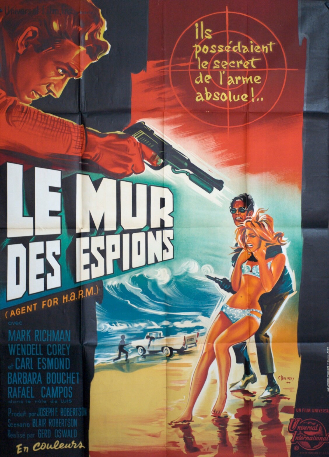 LE MUR DES ESPIONS MOVIE POSTER ORIGINAL 120x160 MARCK RICHMAN