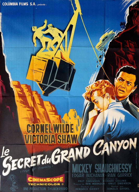LE SECRET DU GRAND CANYON, 1959,  MOVIE POSTER ORIGINAL, 120X160, M. SHAUGHNESSY