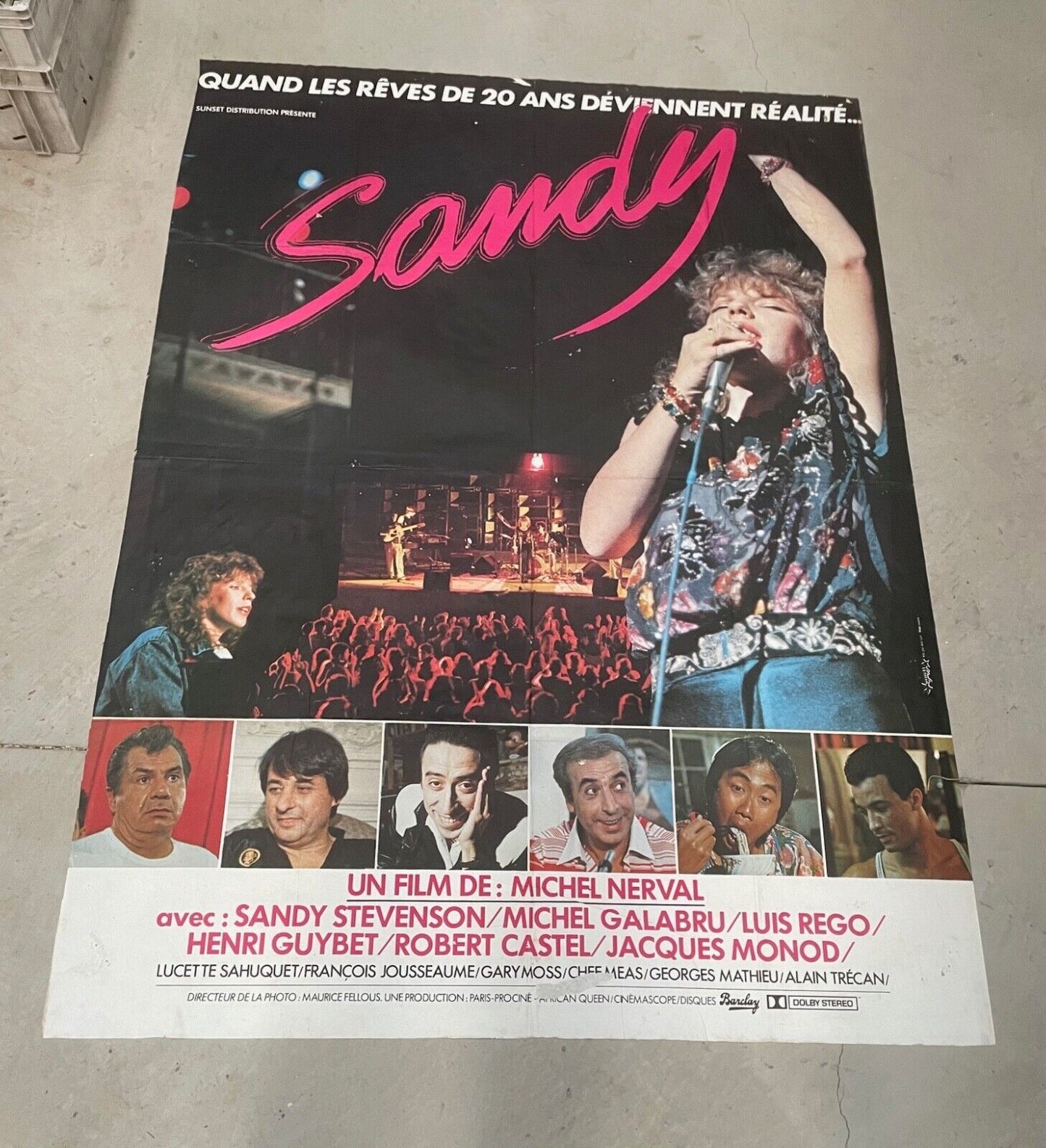SANDY POSTER ORIGINAL VINTAGE  (120X160)  MICHEL NERVEL