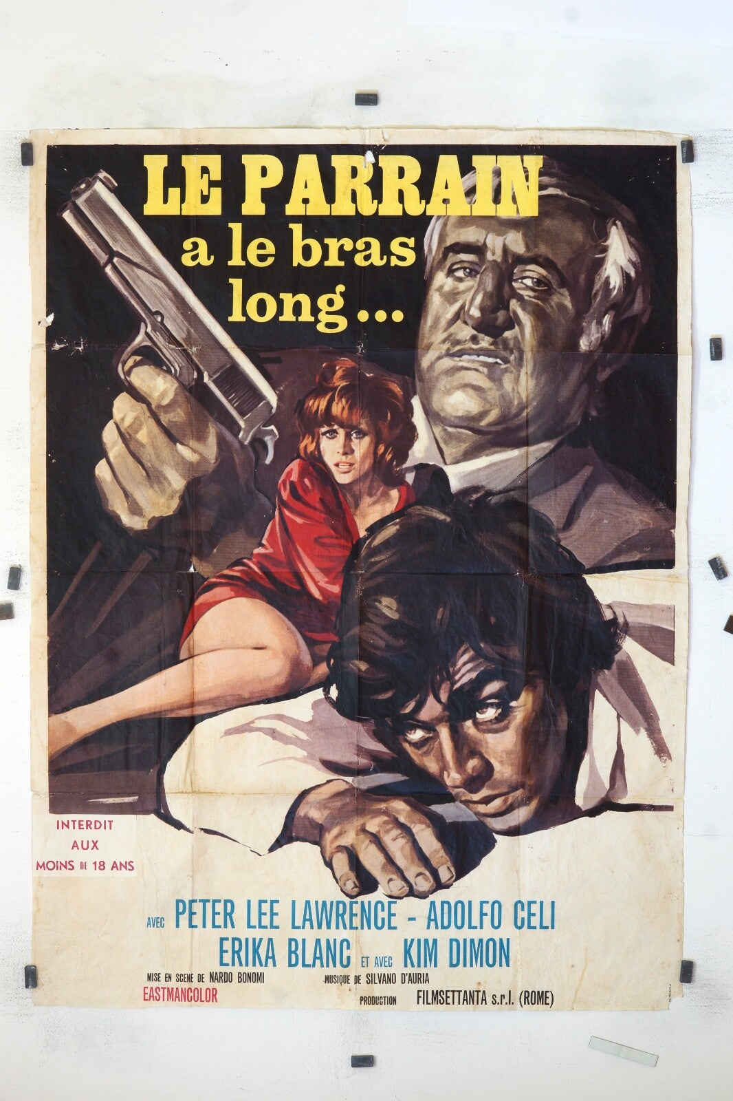 LE PARRAIN A LE BRAS LONG… PETER LEE LAWRENCE ORIGINAL MOVIE POSTER 120x160