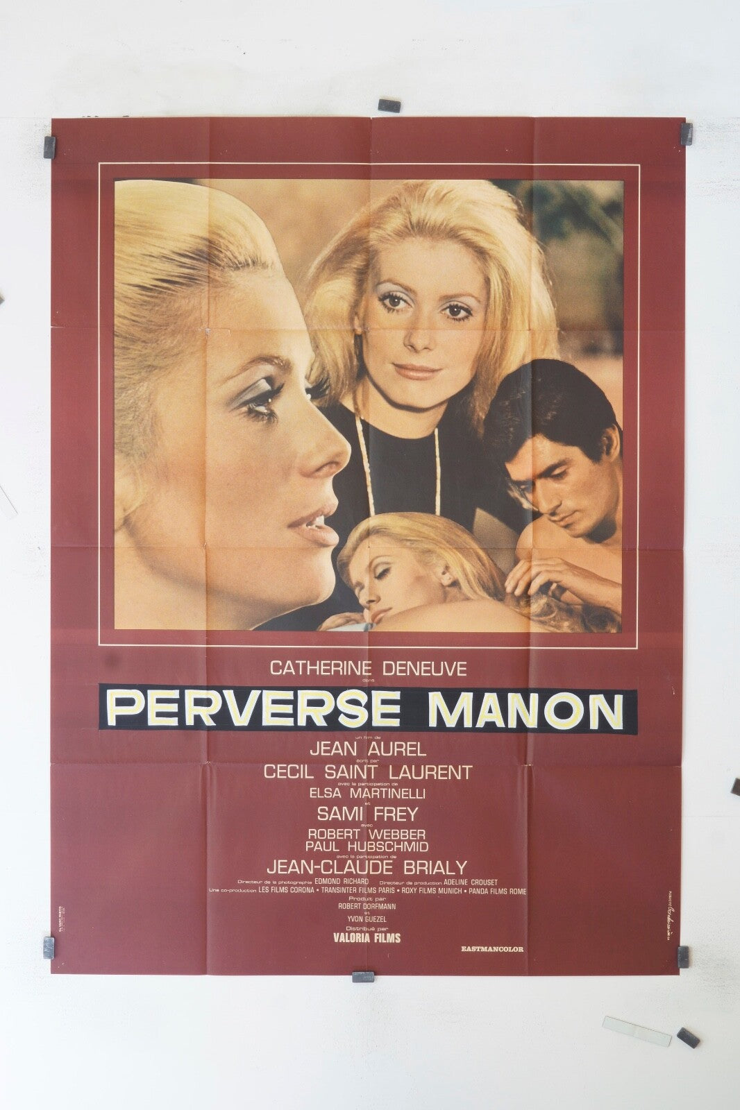 PERVERSE MANON CATHERINE DENEUVE MOVIE POSTER ORIGINAL 120x160