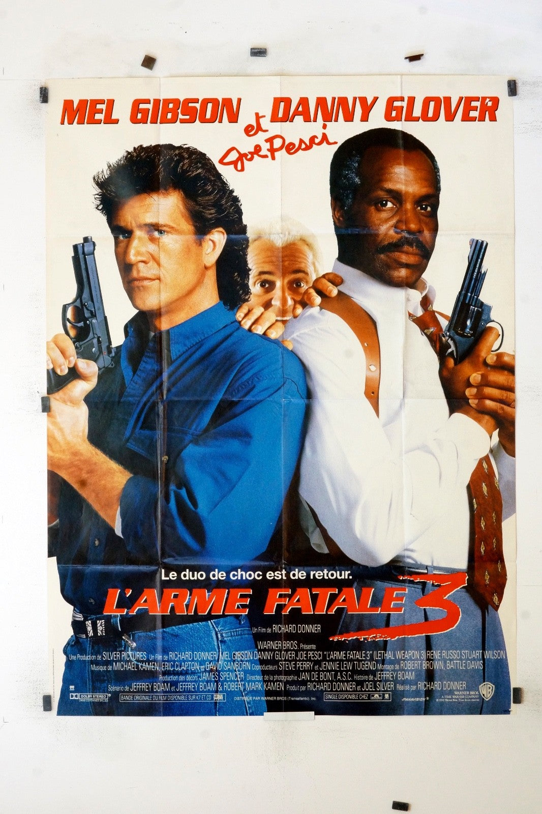 L’ARME FATALE 3  MEL GIBSON MOVIE POSTER ORIGINAL (120X160)