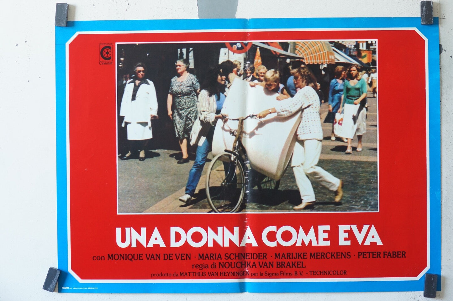 UNA DONNA COME EVA MOVIE POSTER ORIGINAL 64x46 Monique Van De Ven , Maria 
