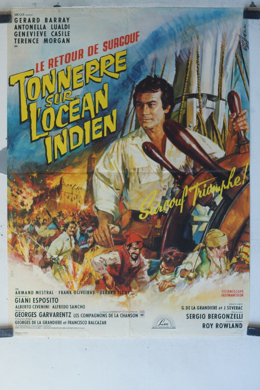 TONNERRE SUR L’OCEAN MOVIE POSTER ORIGINAL (60X80) Gérard Barray , Antonella